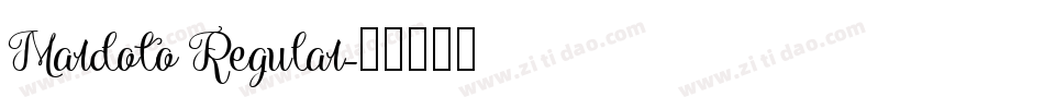 Mardoto Regular字体转换
